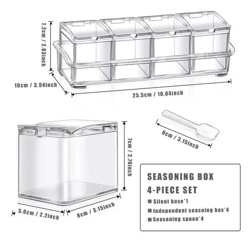 Caja Condimentos 4 Piezas