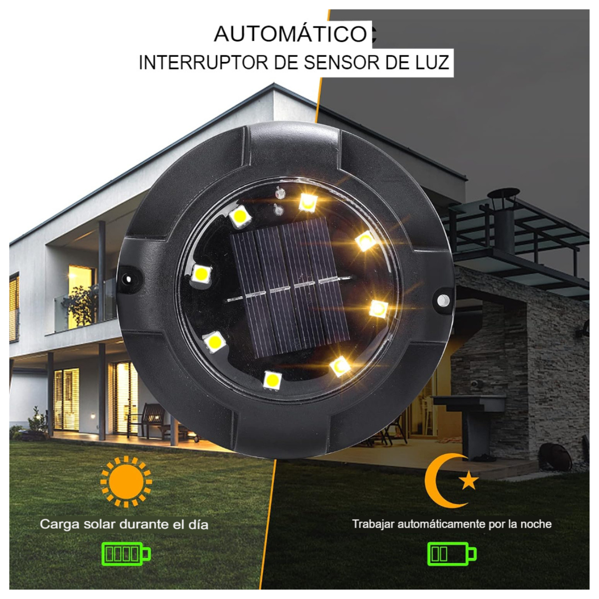 Kit Estaca Solar Para Jardines