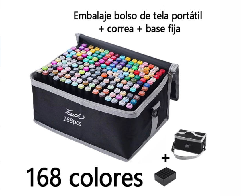 Bolso Tela Portatil 168 Marcadores