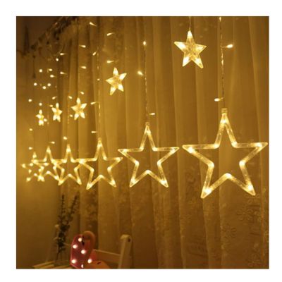 Cortina 12 estrellas LED de Navidad